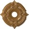 Ekena Millwork Attica PVC Medallion (Canopies up to 5 5/8"), 16"OD x 3 1/2"ID x 1"P, Metallic Vintage Gold CMP16ATDVG - alternate 1